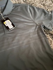 Nike Men’s Victory 2.0 Emboss Golf Polo Shirt Grey Gray 802878 021 Small New