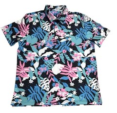 Chubbies Performance Polo Shirt Mens Golf Colorful Floral Preppy Outdoor Size XL