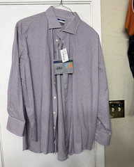 C3 Core Control Comfort Performance Check Dress Shirt Big & Tall 3XB 18.5 36/37