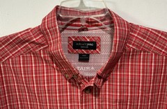 ARIAT Pro Series Shirt Mens XXL XXLT Red Gray White Plaid Pocket Western