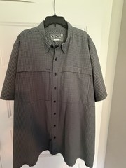 GameGuard Outdoors Men’s 4X Gunmetal Tekcheck Short Sleeve Shirt
