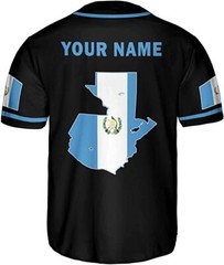 Personalized Name Guatemala Baseball Jersey Shirt Guatemala Camisas Guatemalan P