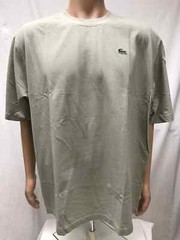 NWT Lacoste Men’s Crewneck Short Sleeve 100% cotton Tee, Gray, Size 4-9