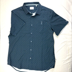 7 Diamonds 4 Way Stretch Dress Shirt Mens Large Preppy Wicking Modern Geometric