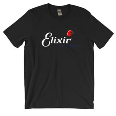 Elixir strings guitar t shirt heavy cotton size XL new