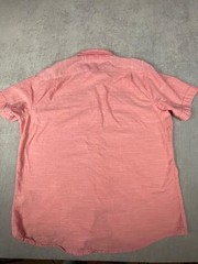 Izod Saltwater Mens Shirt XL Pink Salmon Button Down Casual Short Sleeve