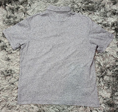 Paul Fredrick Polo Shirt Mens Large Gray Supima Cotton Short Sleeve Knit Button