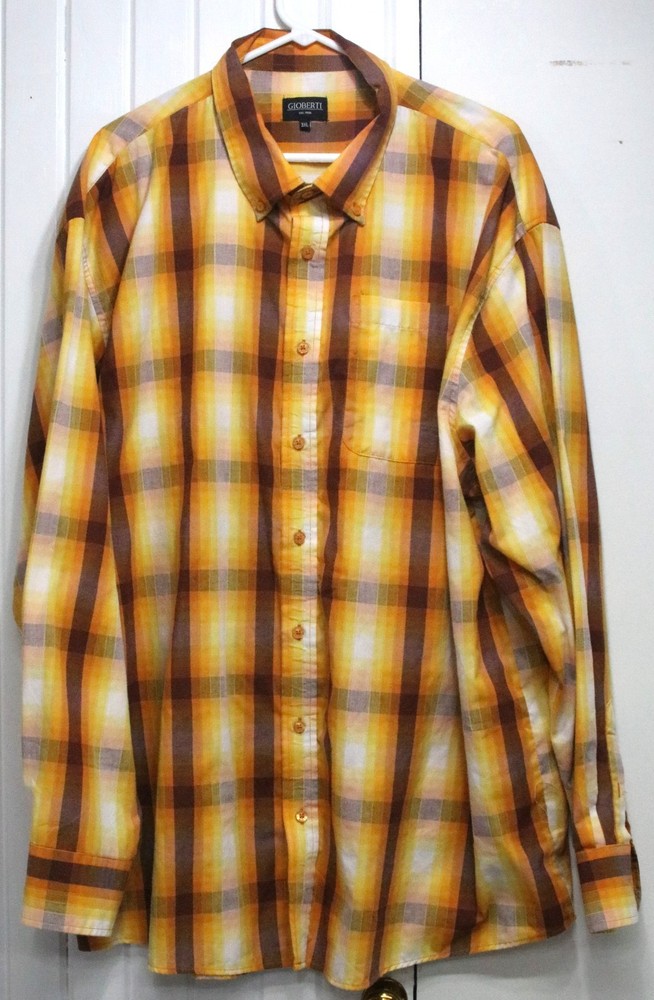 GIOBERTI Button Up Button-Down Long Sleeve Shirt Men’s 3XL 65% Cotton / 35% Poly