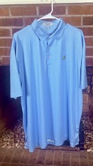 Peter Millar Augusta National Masters Geometric print Polo Poly/Spandex Blue XL