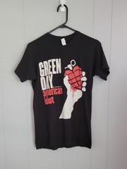 Green Day Men’s Shirt Small Black Tultex Short Sleeve