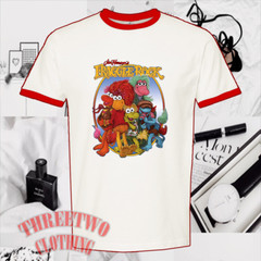 Jim Henson’s Fraggle Kids TV Show Men’s Ringer Red Size S to 3XL