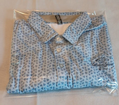 Anderson Ord Men’s XXL Polo Shirt Blue Floral Performance Golf World Series Logo