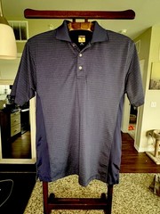Lone Cypress Pebble Beach Men’s Luxury Performance Golf Polo Shirt Blue