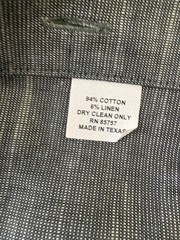 Stubbs Collection Panel Shirt M3148 NWT Small Gray Short Sleeve USA Cotton Linen