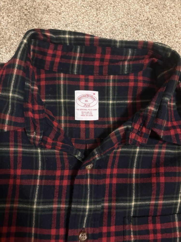 brooks brother flannel shirt