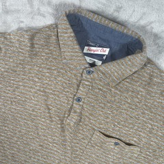 Johnnie-O Hanging Out Loews Havana Striped Linen Cotton Blend Polo Men’s M