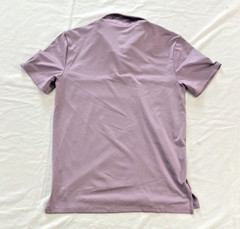 men’s All in Motion polo shirt size small lilac short sleeve collar polyester