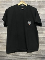 Vintage Harley Davidson Shirt Large Black Graphic Back Bay The Legend Rolls On