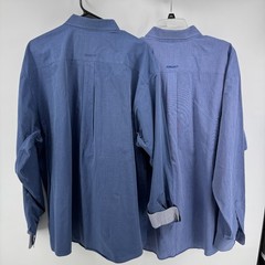 Lot of 2 Ariat Wrinkle Free Shirts Mens XXL Steel Blue Button Down Flip Cuff