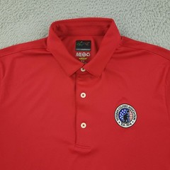 Greg Norman Polo Shirt Mens Medium Red ML75 PlayDry Golf Veteran Golfers Assoc