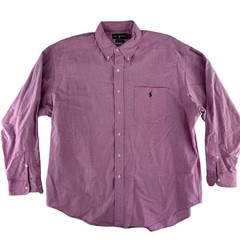 Ralph Lauren Big Shirt Pony Pocket Button Up Shirt Size Large Faded Red