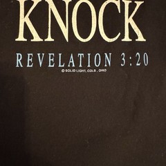 VTG Grail Jesus T Shirt Tee Knock Knock Single Stitch Revelations 3:20 Size L