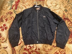 Harley-Davidson Men’s Black Nylon Bomber Jacket with Large Back Logo