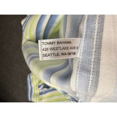 Tommy Bahama Island Modern Fit Striped Long Sleeve Hipster Shirt Men Size L EUC