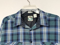 Vintage Appalachian Trail Mens Oxford Shirt Size Large Acrylic Shell Nylon Lined