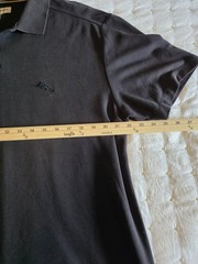 Tommy Bahama Mens Short Sleeve Polo Shirt with Marlin Logo, Black, Size XL