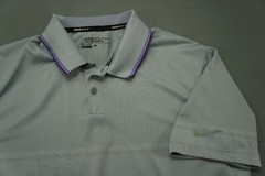 Nike Tour Performance Vented Texture Striped Polo Golf Shirt. Men’s Size L, EUC!