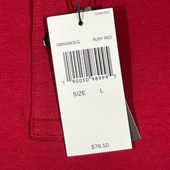 Michael Kors Mens Ruby Red Stretch Pima Cotton Polo Shirt CB95G8X3CG Size L NWT