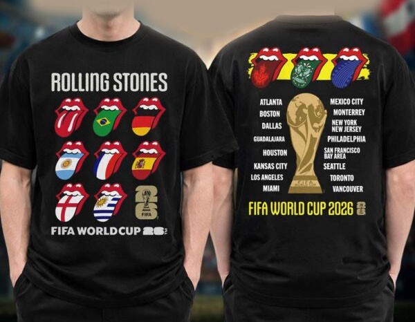 🔥HOT The Rolling Stones x FIFA World Cup 2026 Global Voodoo Two Sided Reprint