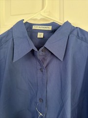 Port Authority Men’s Long Sleeve Pocket Blue XL Button Down Shirt