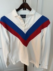 Rowing Blazers Men’s Colorblock Cotton Knit Long Sleeve Button-Up Shirt M