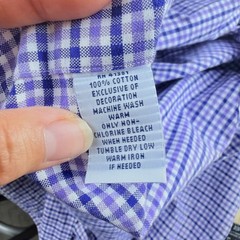 Polo Ralph Lauren Mens Gingham Check Button Down Shirt Purple Blue White XL