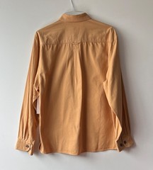 Beau Brummel Mens 100% Cotton Canvas Button Up Long Sleeve Shirt Yellow Size L