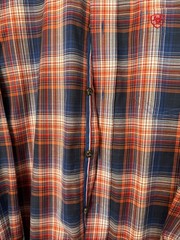 Ariat Pro Series Shirt Mens S Blue Red Plaid Long Sleeve Button Down Flint