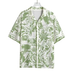 Weed Money Guns Hawaiian Shirt Mens Aloha Beach Party