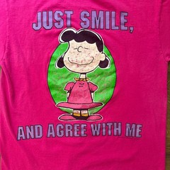 90s Just Smile And Agree With Me Lucy Shirt Large Vintage Peanuts Promo