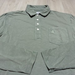 Johnnie-O Hangin’ Out Men’s Large Coastal Wash Polo Shirt Agave Green LS