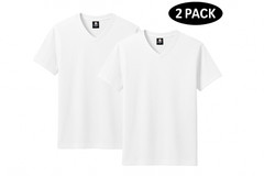 A1 Men’s Black V-Neck T-Shirts| white |multipack | Soft Cotton | Size XX- large