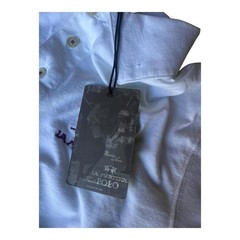 La Martina Equestrian #3 Polo Shirt Size XS White & Purple Preppy Classic NWT