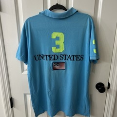 Vtg Y2K Ralph Lauren Polo Chief Keef USA Flag Preppy Shirt * See Description *