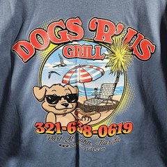 Dogs R Us Grill T-shirt Mens 2XL Blue Port St John Florida Beach Souvenir