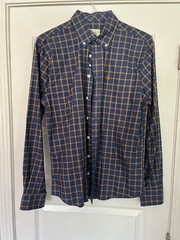 Johnnie O Hanging Out Shirt Men’s Medium Plaid Blue Cotton