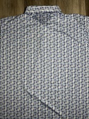 Turtleson Polo Shirt Men’s XL White All Over Print Golf Stretch Performance Logo