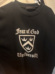 Fear of God Essentials Black Heavy Crewneck Tee (FW24) Men Size L