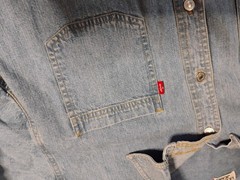 Men’s Levi’s Denim Light Blue Button Down Shirt sz L