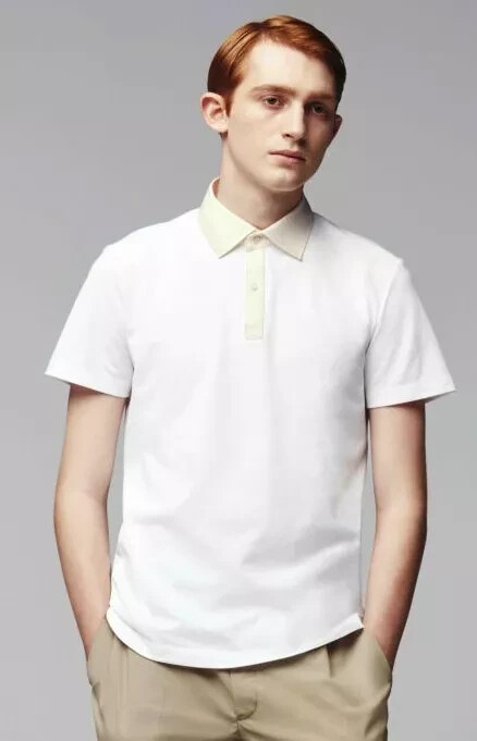 Uniqlo X Theory Men’s Cleric Dry Pique Short Sleeve Polo Shirt White RARE NEW XS